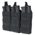 The Condor Triple M4/M16 Open-Top Mag Pouch securely holds three rifle magazines with adjustable straps and features exterior webbing for easy attachment.