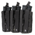 Three black M4/M16 magazines in a Condor Triple M4/M16 Open-Top Mag Pouch, MultiCam Black.