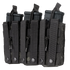 Three black M4/M16 magazines in a Condor Triple M4/M16 Open-Top Mag Pouch, MultiCam Black.