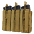 The Condor Triple M4/M16 Open-Top Mag Pouch in MultiCam securely holds three rifle magazines with adjustable straps and snap buttons—perfect for military use or as EDC gear at the shooting range.