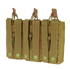 Condor Triple M4/M16 Open-Top Mag Pouch in Scorpion OCP securely holds three rifle magazines, featuring quick-access open-top design for tactical use.