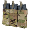 The Condor Triple M4/M16 Open-Top Mag Pouch in Scorpion OCP securely holds three rifle magazines with top pull tabs for quick access.