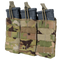 The Condor Triple M4/M16 Open-Top Mag Pouch in Scorpion OCP securely holds three rifle magazines with top pull tabs for quick access.