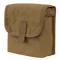The Condor Ammo Pouch is a brown, rectangular canvas pouch featuring a flap closure secured with a Velcro strap and two snap buttons on the side.