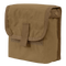 The Condor Ammo Pouch is a brown, rectangular canvas pouch featuring a flap closure secured with a Velcro strap and two snap buttons on the side.