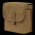 The Condor Ammo Pouch is a brown, rectangular canvas pouch featuring a flap closure secured with a Velcro strap and two snap buttons on the side.