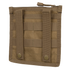 The Condor Admin Pouch is a tan tactical pouch featuring MOLLE straps and snap buttons on the back, designed for secure attachment to compatible gear.