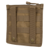 The Condor Admin Pouch is a tan tactical pouch featuring MOLLE straps and snap buttons on the back, designed for secure attachment to compatible gear.
