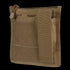 The Condor Admin Pouch is a tan tactical pouch with a front pocket, Velcro panel, and webbing strap, designed for carrying small gear or accessories.