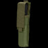 The Condor Single P90 & UMP45 Mag Pouch in Olive Drab features a flap cover and strap, ideal for securely carrying magazines or similar items.