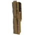 The Condor Single P90 & UMP45 Mag Pouch is a tan MOLLE pouch with a snap-button flap, designed to hold one magazine—perfect for military use or shooting range trips.