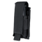 The Condor Single Pistol Mag Pouch features a black nylon build with a flap cover and Velcro closure, ideal for EDC or military use, securely holding a pistol magazine partially visible inside.