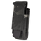 The Condor Single Pistol Mag Pouch in MultiCam Black is a durable nylon pouch with reinforced stitching and a flap cover, designed for securely carrying a pistol magazine or small gear.
