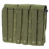 The Condor Triple AK/AR Mag Pouch - Scorpion OCP features MOLLE webbing and snap closure straps for secure attachment to gear or backpacks, ideal for first responders or law enforcement.