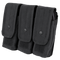 The Condor Triple AK/AR Mag Pouch is a black organizer with three flap-secured compartments, each featuring snap and hook-and-loop closures—perfect for EDC or keeping magazines sorted at the range.