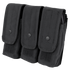 The Condor Triple AK/AR Mag Pouch is a black organizer with three flap-secured compartments, each featuring snap and hook-and-loop closures—perfect for EDC or keeping magazines sorted at the range.
