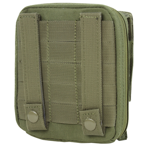 The Condor Map Pouch in MultiCam features MOLLE straps and metal snap buttons on the back for attachment to your gear.