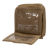 The Condor Map Pouch is a tan zippered nylon wallet with two transparent ID card slots, designed for law enforcement or military use, shown open and empty.