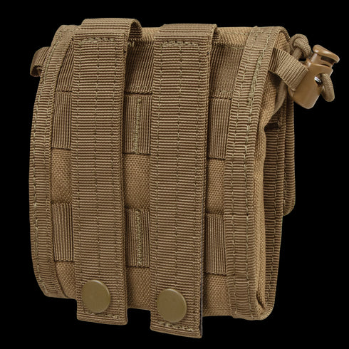 The Condor Roll-Up Utility Pouch features MOLLE webbing and snap buttons for secure gear attachment, making it ideal for military or first responder use.