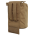The Condor Roll-Up Utility Pouch in tan offers a space-saving design with MOLLE-compatible straps, snap buttons for secure attachment, and a bottom flap with Velcro closure.