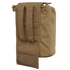 The Condor Roll-Up Utility Pouch in tan offers a space-saving design with MOLLE-compatible straps, snap buttons for secure attachment, and a bottom flap with Velcro closure.