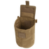 The Condor Roll-Up Utility Pouch is a tan fabric pouch with an open top flap and Velcro closure, ideal for first responders or range use to carry small essentials or accessories.