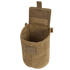 The Condor Roll-Up Utility Pouch is a tan fabric pouch with an open top flap and Velcro closure, ideal for first responders or range use to carry small essentials or accessories.