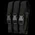 The Condor Triple MP5 Mag Pouch is a black nylon pouch with buckle closures and vertical straps, designed to securely carry three MP5 magazines—perfect for EDC, military, or law enforcement use.