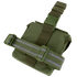 The Condor Drop Leg Dump Pouch in olive green features adjustable straps and plastic buckles, designed for secure attachment to gear or a belt.