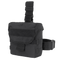 The Condor Drop Leg Dump Pouch is a black tactical pouch with a flap closure, adjustable straps, and MOLLE webbing—perfect for EDC or bushcraft and designed for secure attachment to gear or belts.