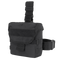 The Condor Drop Leg Dump Pouch is a black tactical pouch with a flap closure, adjustable straps, and MOLLE webbing—perfect for EDC or bushcraft and designed for secure attachment to gear or belts.