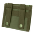 The Condor ID Panel is a green tactical nylon pouch featuring two vertical straps and snap buttons on the back, designed for attachment to gear or belts.
