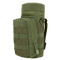 The Condor H2O Pouch in Olive Drab features MOLLE webbing, a zippered pocket, and a strap ring, designed for carrying bottles or gear.