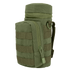 The Condor H2O Pouch in Olive Drab features MOLLE webbing, a zippered pocket, and a strap ring, designed for carrying bottles or gear.
