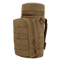 The Condor H2O Pouch is a tan tactical water bottle pouch with a zippered front pocket, MOLLE webbing, and a carrying strap—ideal for outdoor or military use.