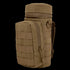 The Condor H2O Pouch is a tan tactical water bottle pouch with a zippered front pocket, MOLLE webbing, and a carrying strap—ideal for outdoor or military use.