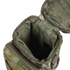 The Condor H2O Pouch - Scorpion OCP is shown open, revealing its empty green interior, visible stitching, and secure zipper closure in a military-style camouflage design.