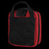 The Condor Rip-Away EMT Pouch is a red zippered carrying case with black handles and an exterior black pocket, shown standing upright against a white background.