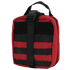 The Condor Rip-Away EMT Pouch is a red tactical pouch with black straps and a buckle handle, ideal for carrying gear or medical supplies.