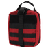 The Condor Rip-Away EMT Pouch is a red tactical pouch with black straps and a buckle handle, ideal for carrying gear or medical supplies.