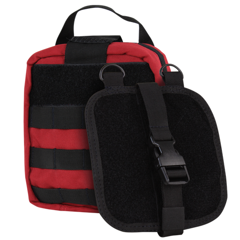 The Condor Rip-Away EMT Pouch in Scorpion OCP features sturdy straps, a handle, and a front panel with buckle and hook-and-loop closure—perfect for military use or trips to the shooting range.