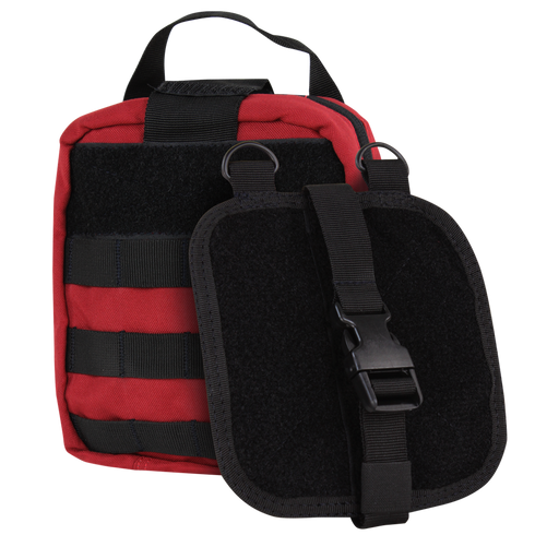 The Condor Rip-Away EMT Pouch in Scorpion OCP features sturdy straps, a handle, and a front panel with buckle and hook-and-loop closure—perfect for military use or trips to the shooting range.