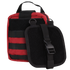 The Condor Rip-Away EMT Pouch is a red tactical pouch with black straps, Velcro panels, and a quick-release buckle, designed for easy attachment to gear or backpacks.