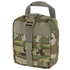 The Condor Rip-Away EMT Pouch in Scorpion OCP is a compact tactical pouch featuring a top handle, front buckle strap, zip closure, and external webbing in a camouflage pattern.
