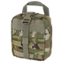 The Condor Rip-Away EMT Pouch in Scorpion OCP is a compact tactical pouch featuring a top handle, front buckle strap, zip closure, and external webbing in a camouflage pattern.
