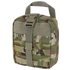The Condor Rip-Away EMT Pouch in Scorpion OCP is a compact tactical pouch featuring a top handle, front buckle strap, zip closure, and external webbing in a camouflage pattern.