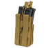 Condor Single Stacker M4 Mag Pouch in Scorpion OCP holds rifle mags with MOLLE straps and bungee retention—ideal for tactical setups.