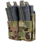 The Condor Double Stacker M4 Mag Pouch in Scorpion OCP holds two rifle magazines, secured with elastic retention straps and features a camouflage pattern.