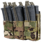 The Condor Triple Stacker M4 Mag Pouch in Scorpion OCP securely holds three rifle magazines with adjustable straps for a reliable fit.