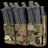 The Condor Triple Stacker M4 Mag Pouch in Scorpion OCP securely holds three rifle magazines with adjustable straps for a reliable fit.
